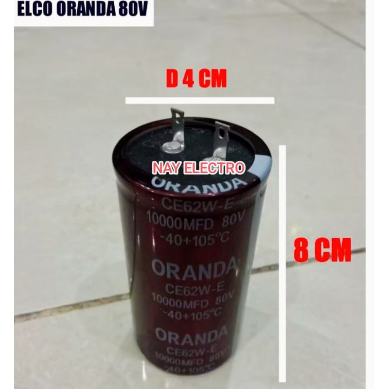 ELCO 10000UF 80V ORANDA / KAPASITOR 10000 UF 80 V ORANDA
