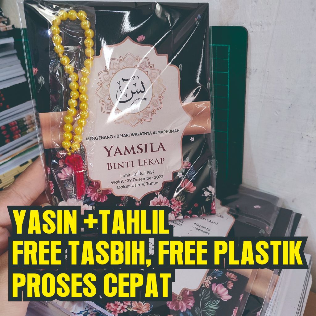 FREE TASBIH PACKING PLASTIK YASIN TERLARIS 96 HAL GRATIS FOTO  Cetak Bisa Custom Termurah