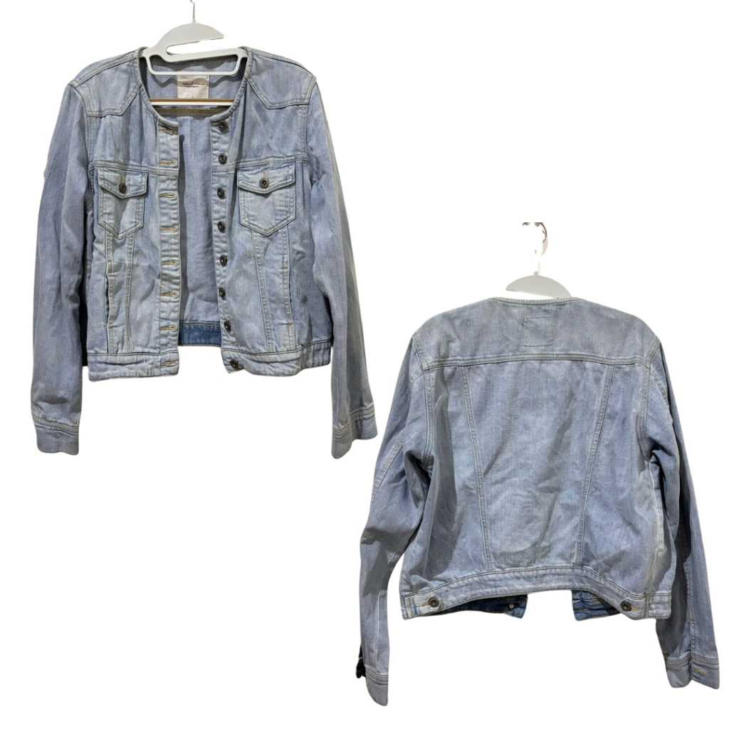 Preloved Colorbox Jaket Jeans Wanita | Denim Crop Jacket Cewek Kekinian
