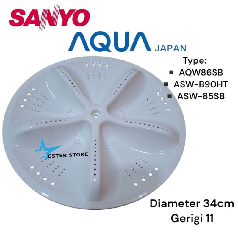 PULSATOR  SANYO AQUA 1 TABUNG GIGI 11 PULSATOR MESIN CUCI SANYO AQUA 1 TABUNG 34CM
