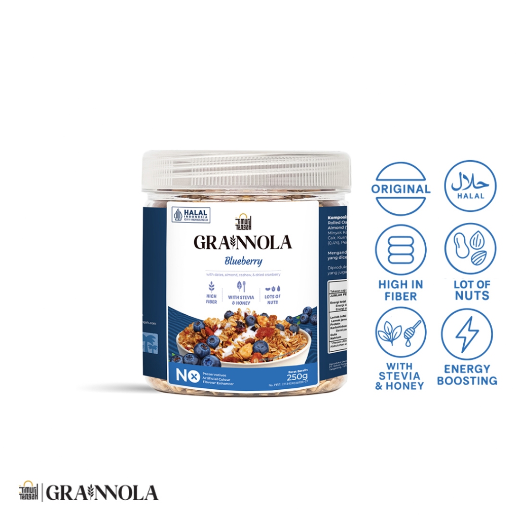 

Granola Blueberry 250 gr Timur Tengah Sereal Makanan Sehat High Quality