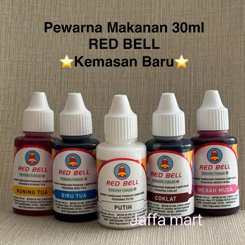 

⭐️Jaffa mart⭐️ RED BELL Pewarna Makanan 30gr