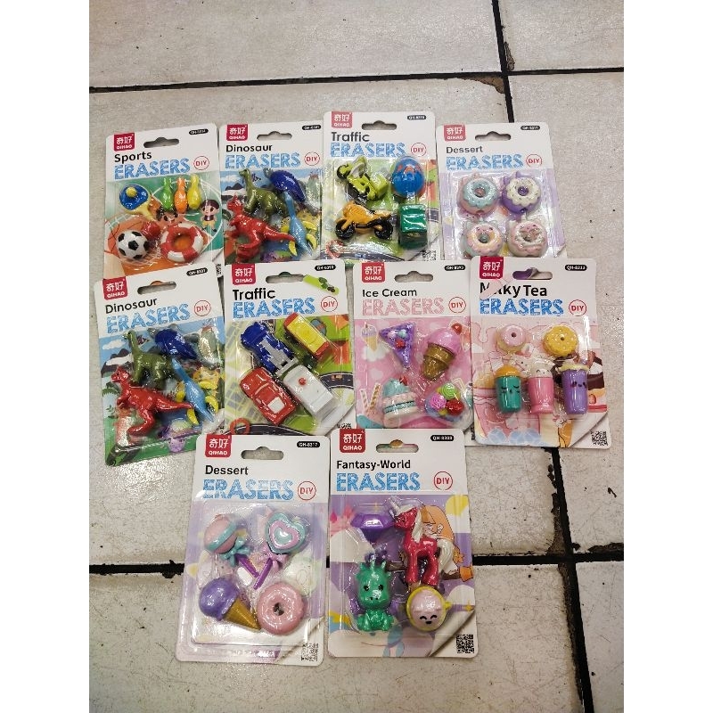 HAPUSAN ERASER QIHAO MOTIF LUCU MOTIF KARAKTER