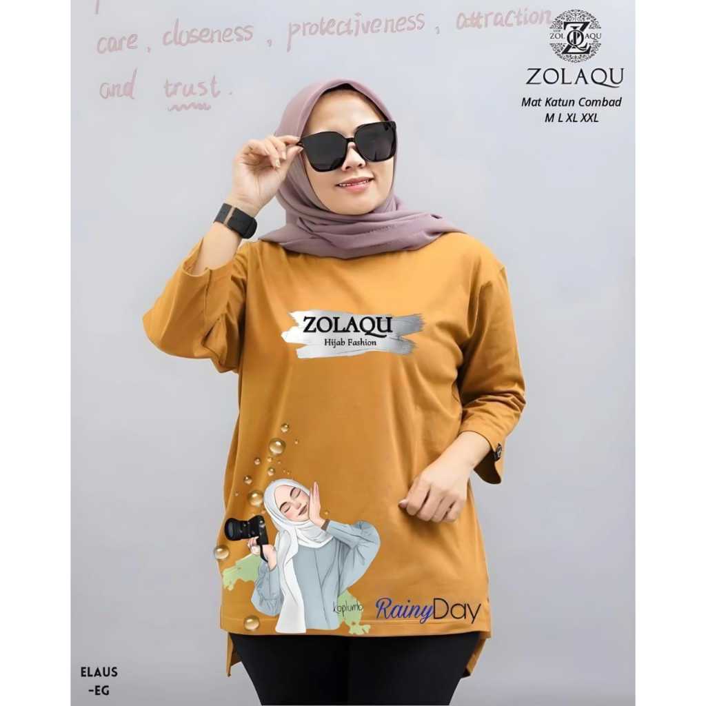 Atasan Wanita C Kaos Atasan Wanita Terbaru 2025 Zolaqu Merah Putih zolaqu original Kaos ZOLAQU