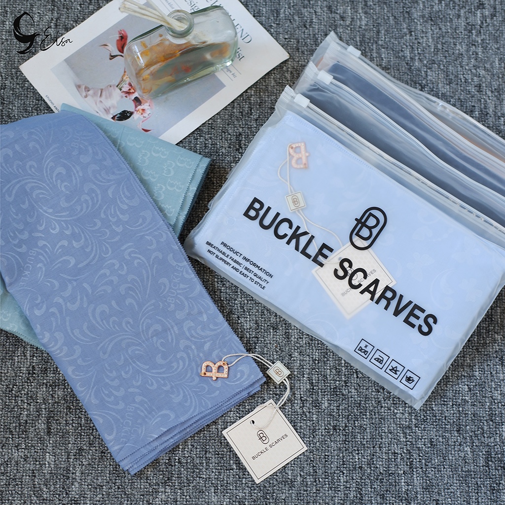 HIJAB SEGI EMPAT BUCKLE EMBOS MONOGRAM (POUCH) SWAROVSKI