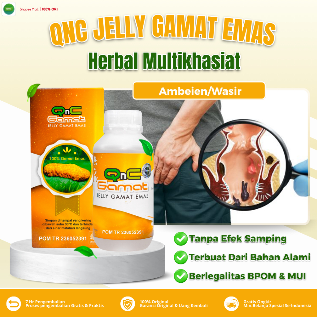 Qnc Jelly Gamat Emas Obati Ambeien Wasi Sakit BAB BAB Berdarah Sering Sembelit