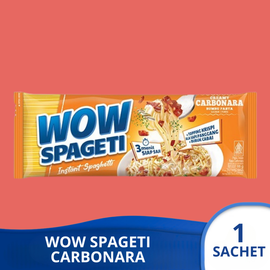 

WOW SPAGETI CARBONARA Pasta Instan 1 sachet