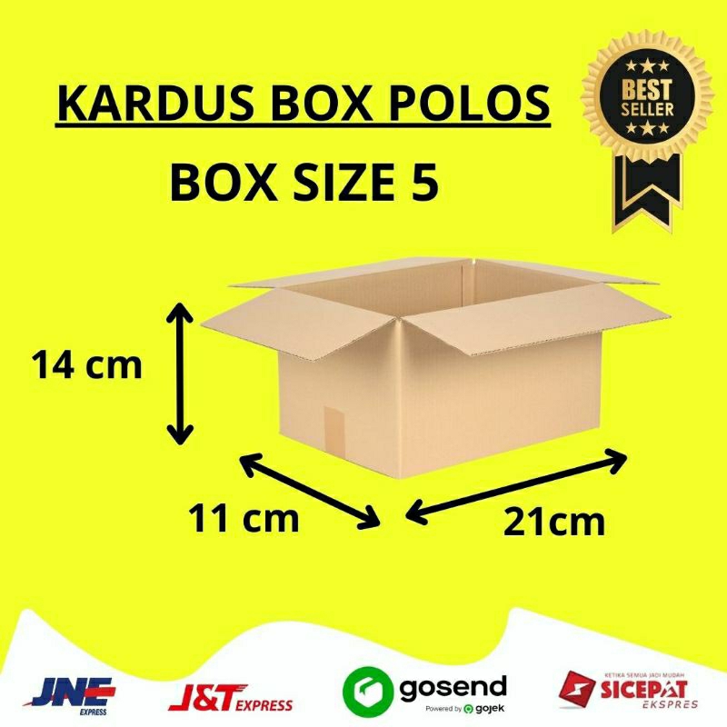 

( ISI 10 PCS ) KARDUS BOX SIZE 5 (21 × 11 × 14 CM)