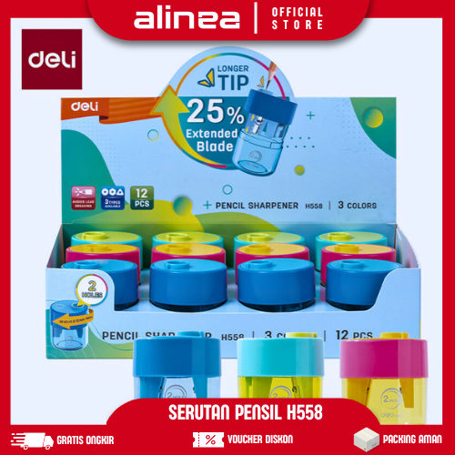 

Penyerut Pensil Lucu 2 Lubang Penyerut Deli H558
