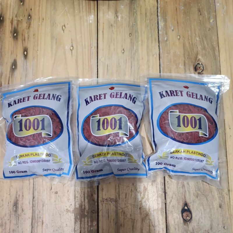 

Karet gelang warna merah merk 1001