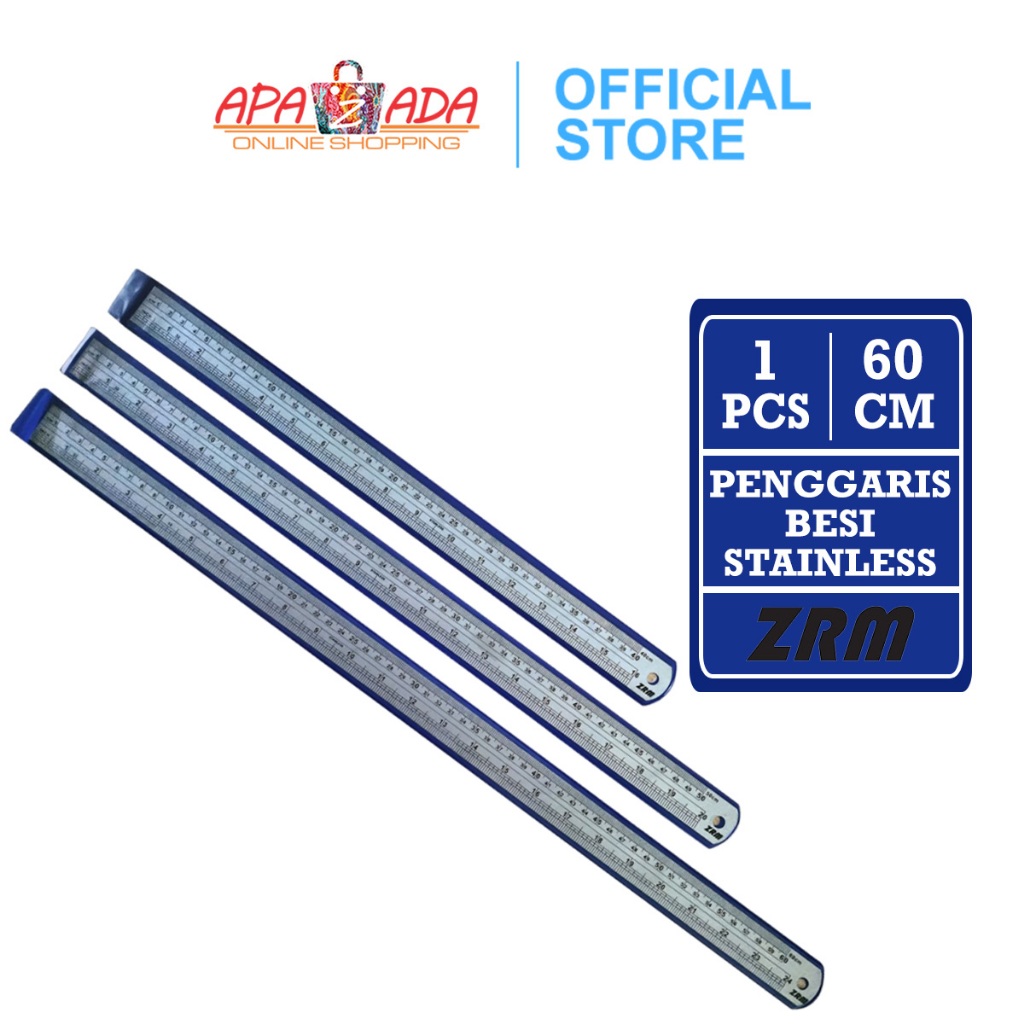 

Penggaris Besi 60cm [1 Pcs] / Garisan Besi Stainless / Mistar Besi ZR-60