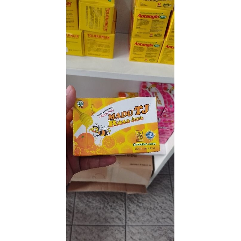 

madu tj rasa jeruk 1box isi 12 ,untuk daya tahan anak