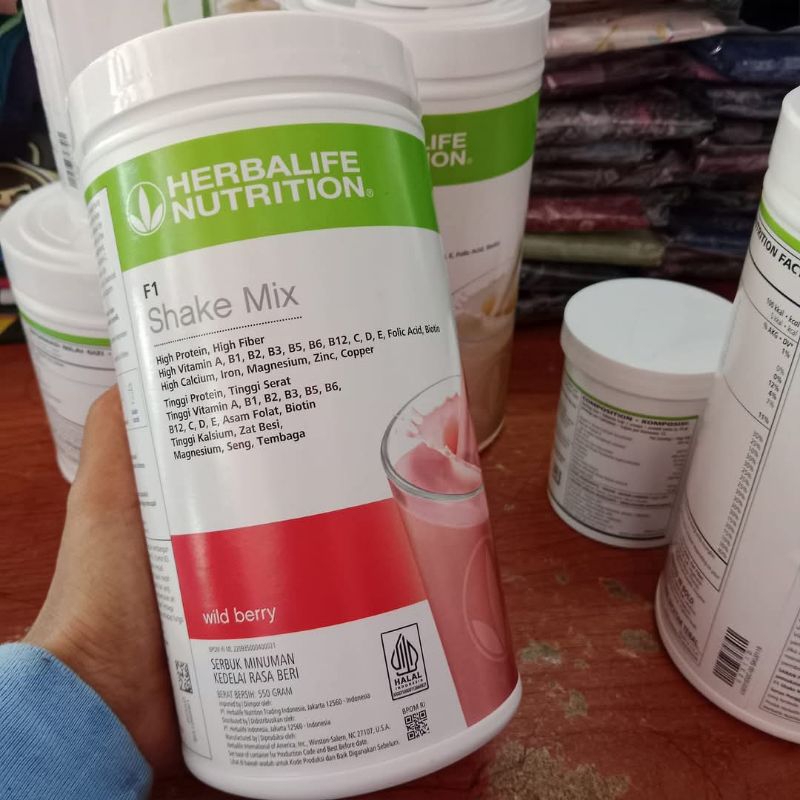 Shake Herbalife lite shake mix_willd berry Original 100% Asli