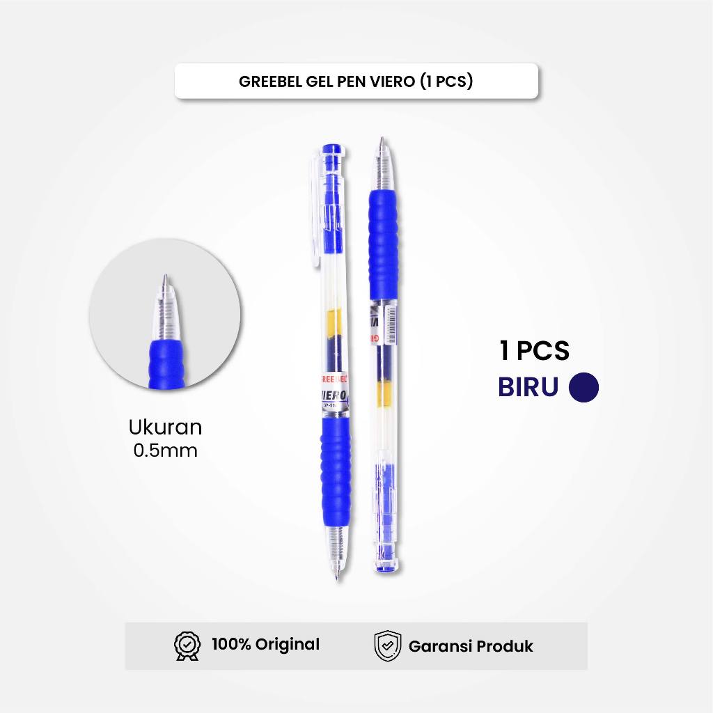 

GREEBEL Gel Pen Pulpen Pena GP-504 Viero 0.5 Tinta Merah (1PCS) / Pulpen Gel Murah Grosir