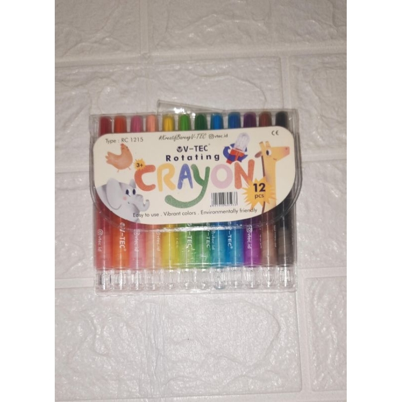 

crayon putar pendek isi 12