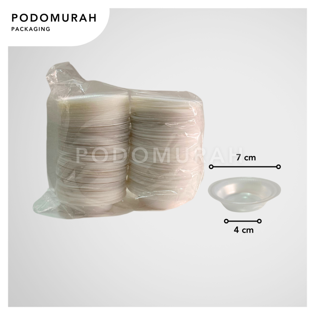 Mika Tray Sambal Saos Kecap Putih Trepes uk. 7 cm (isi 100)/ Mika Tray Cup Sambal Saos /Tray Sambal