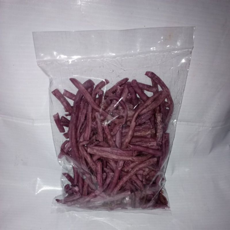 

Kripik Stik Telo Ubi Ungu 250 gram dan 1 ball