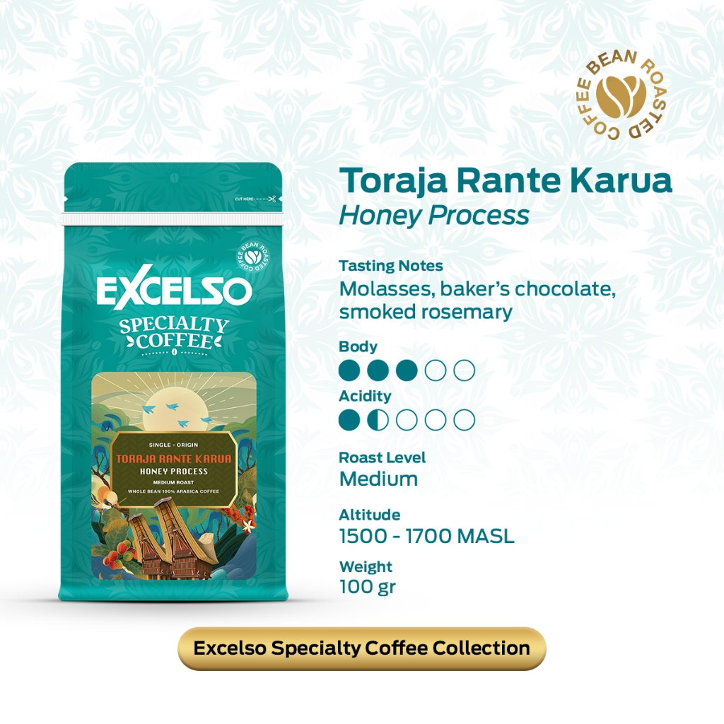 

Excelso Specialty Coffee Toraja Rante Karua Honey Process Beans 100gr