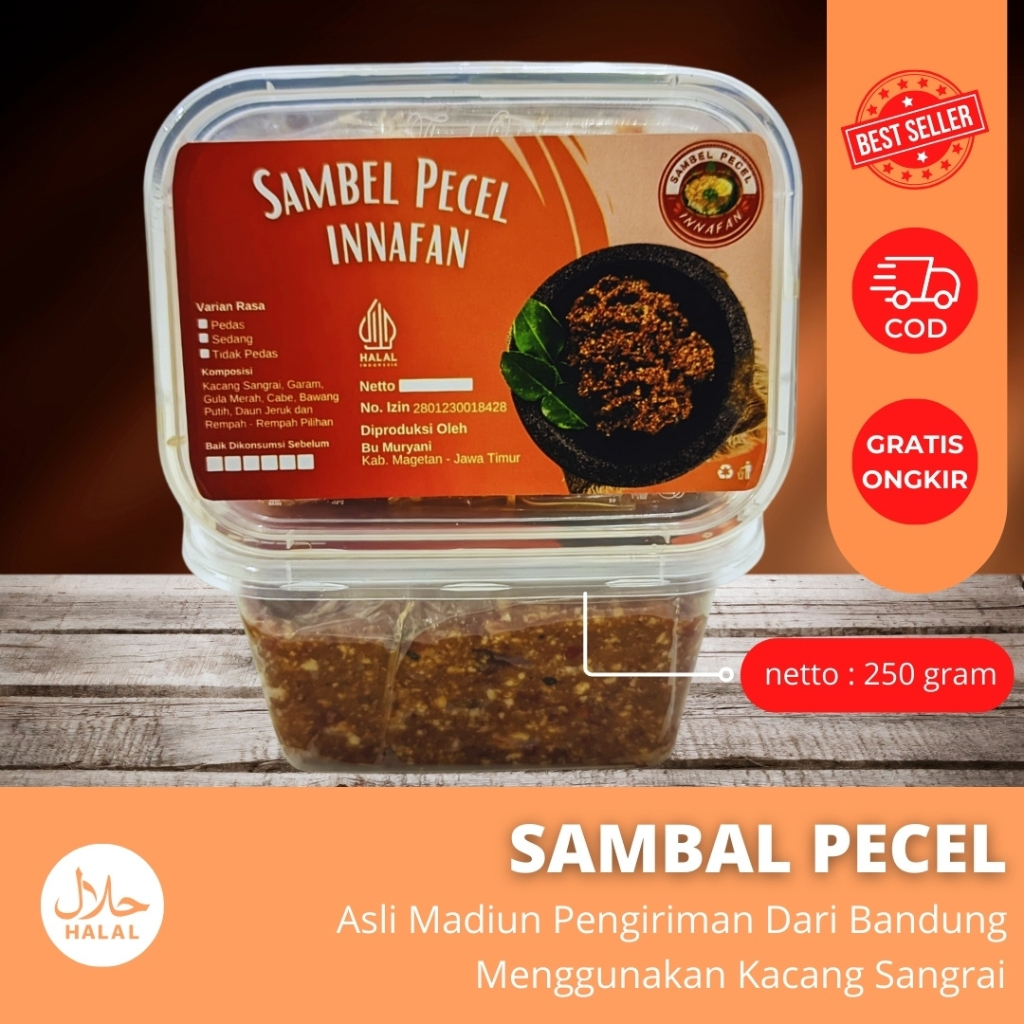 

Sambel Pecel Madiun Asli - Sambel Kacang Sangrai 250 Gr