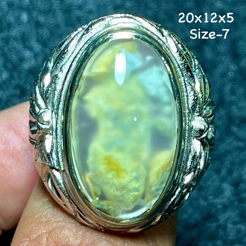 Cincin Batu Akik Natural Baturaja Aquarium (Asli Alam)