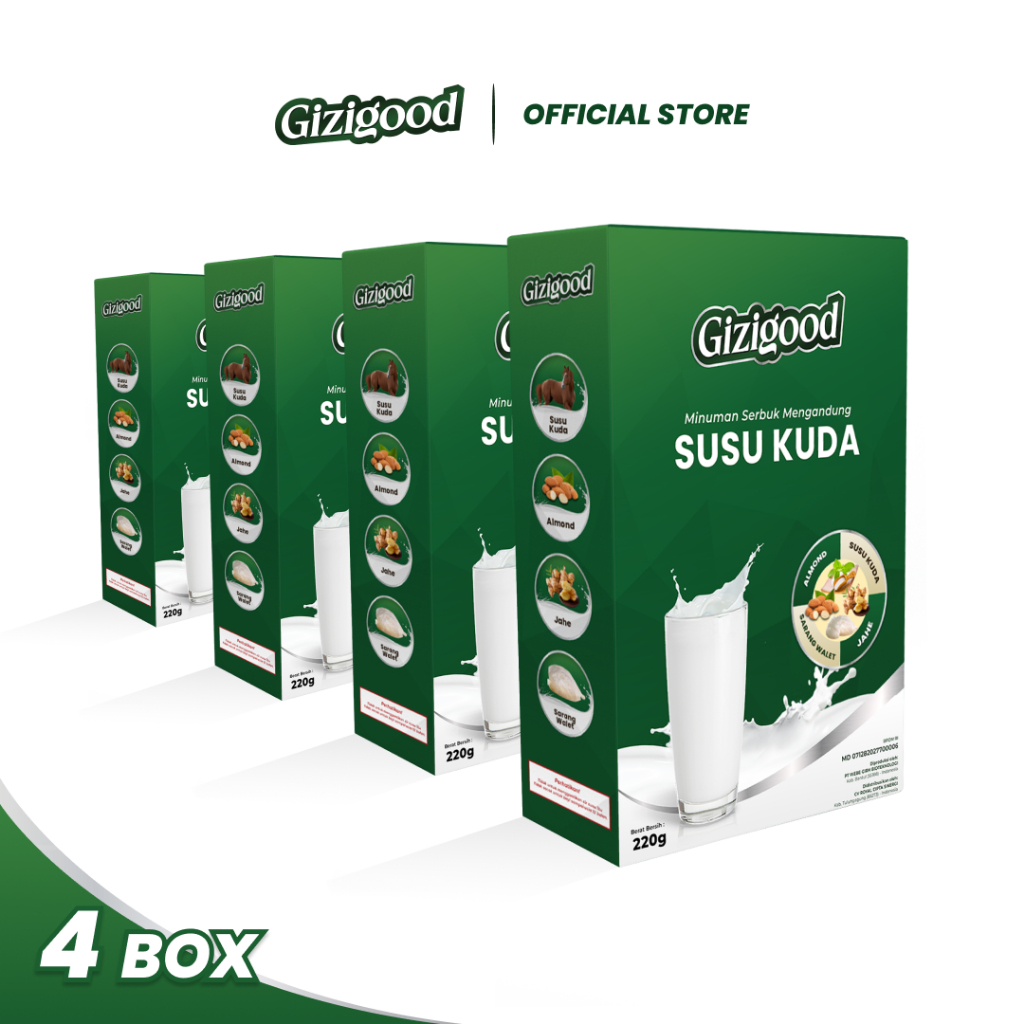 

Gizigood Susu Kuda Liar Spesialis untuk Tulang dan Sendi (4 Box)