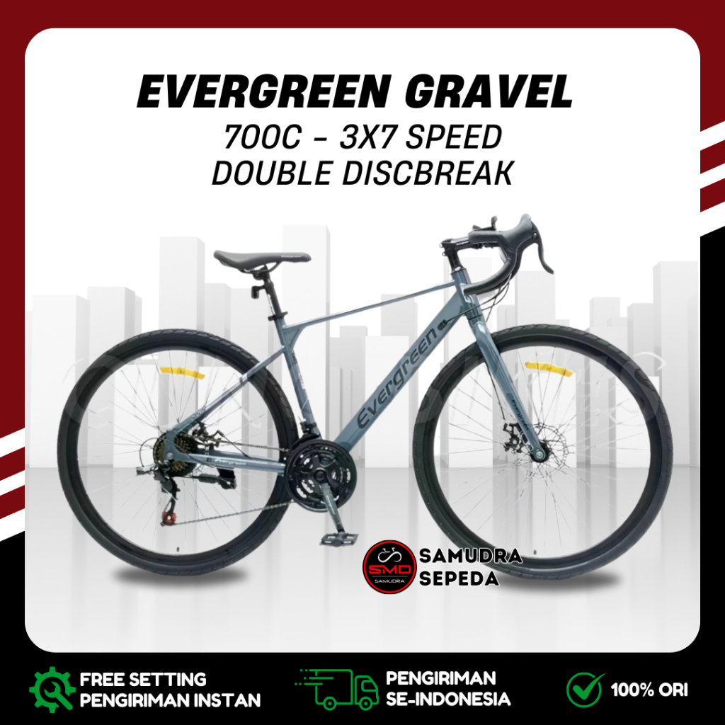 Sepeda Balap RoadBike ODESSY 700C 1010S / 1011 // EVERGREEN GRAVEL JAZZ // EVERGREEN GRAVEL BOSTON R