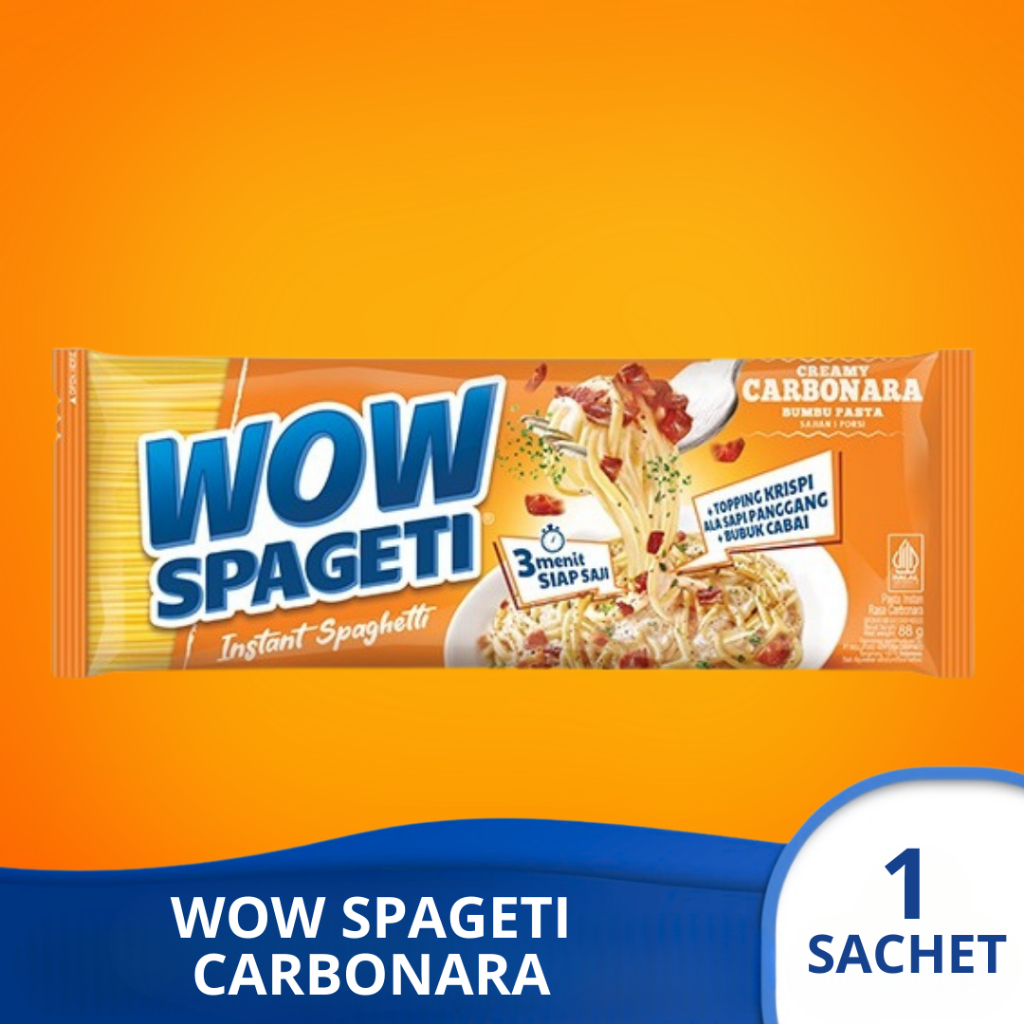 

WOW SPAGETI CARBONARA Pasta Instan 1 sachet