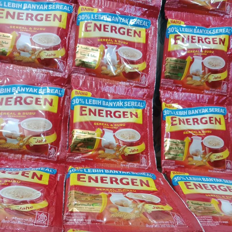 

sereal bernutrisi (energen jahe) per renteng isi 10 pcs