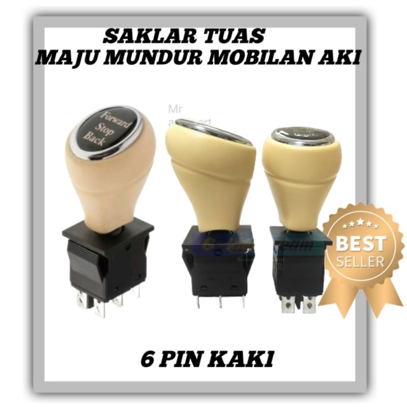 Tuas maju mundur mobil aki saklar maju mundur 6 kaki coklat