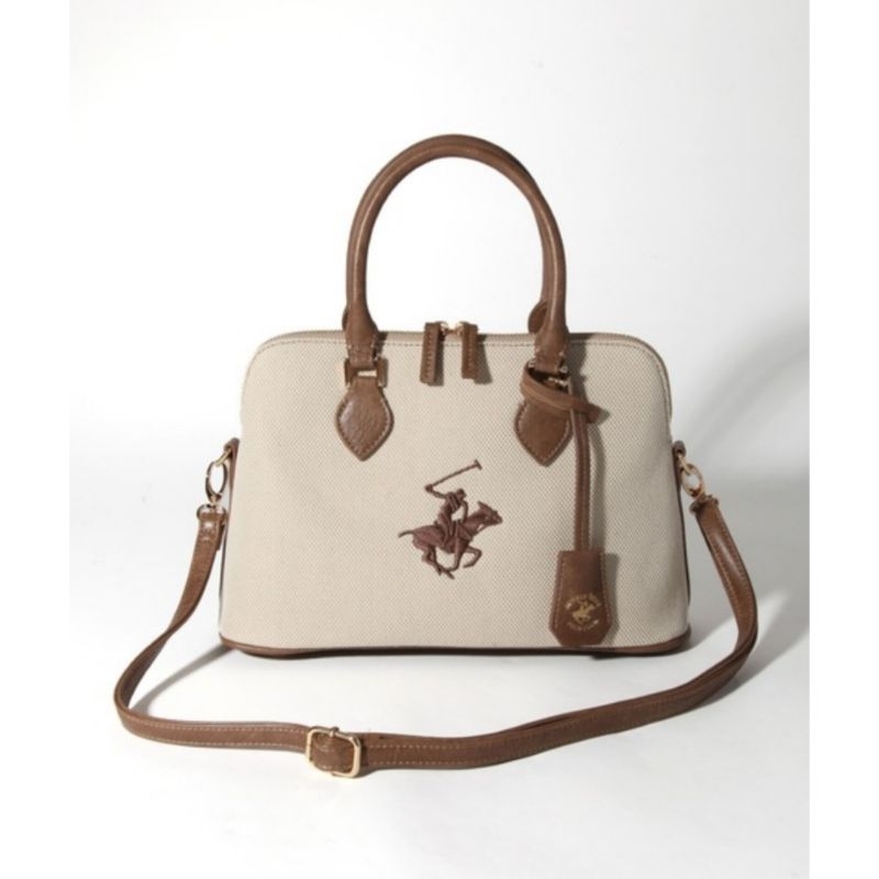 Beverly Hills Polo Club Pony Logo Embroidered Elgary Fabric bag