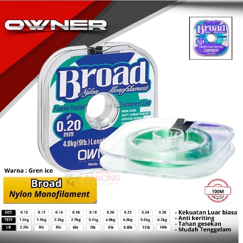 senar pancing owner broad gren eye