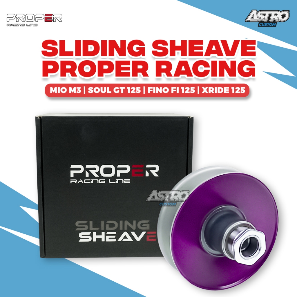 Pulley Belakang Proper Mio M3 Soul GT Fino XRide 125 2SX Sliding Sheave Assy Original CVT Racing