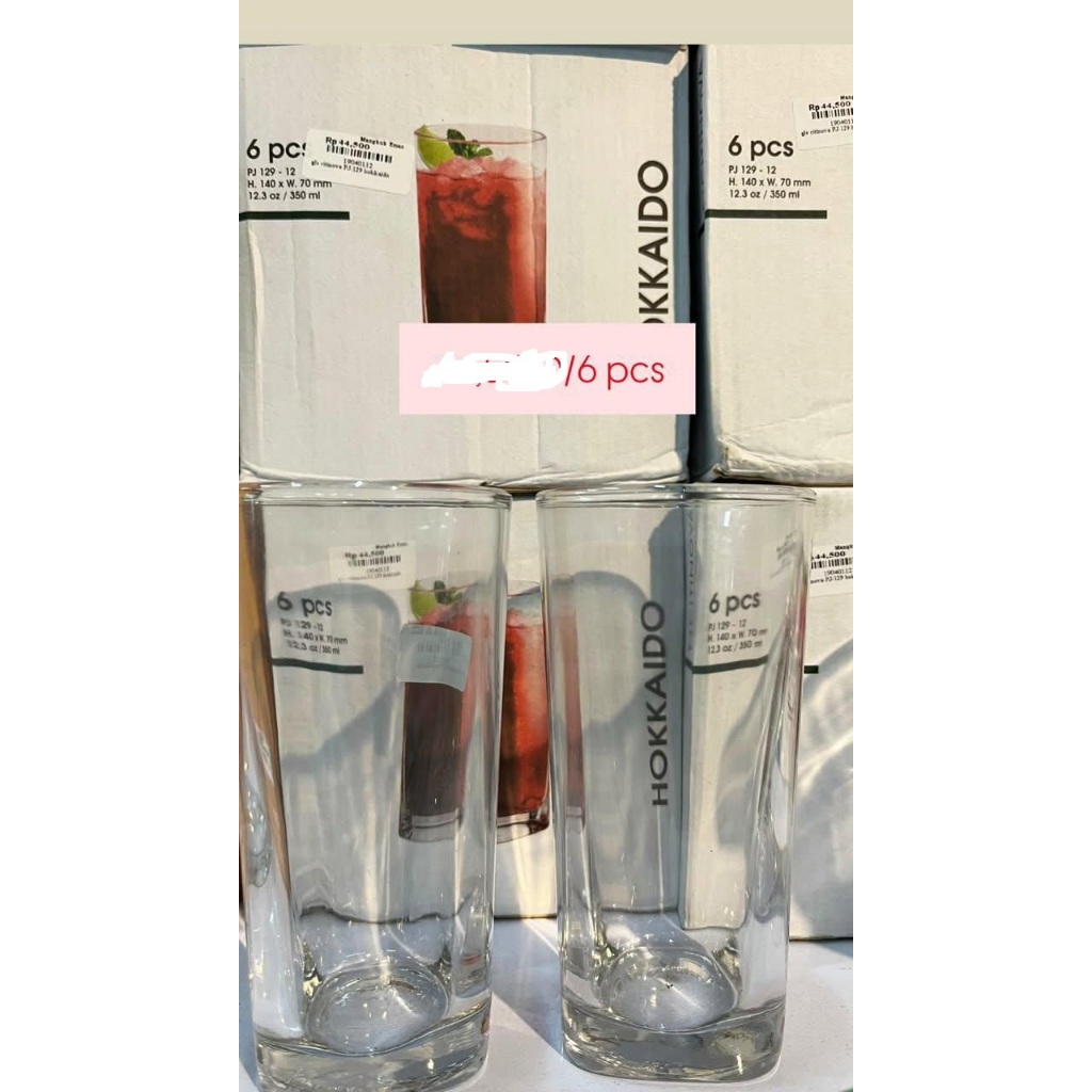 GELAS CITINOVA HOKKAIDO/GELAS JUICE/GELAS MINUM ISI 6 PCS