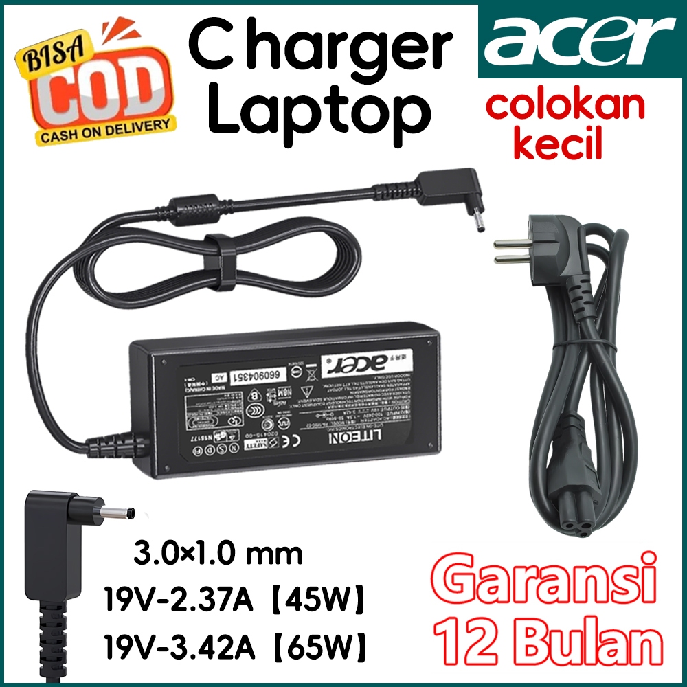 Aicasc-Charger Adaptor Laptop Acer Original Small Plug Bulat Aspire 3 A314 Apire 5 A514 A515 Swift A