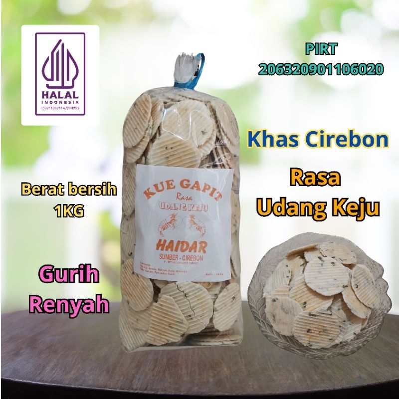 

Kue Gapit Khas Cirebon cap Haidar Rasa Udang Keju