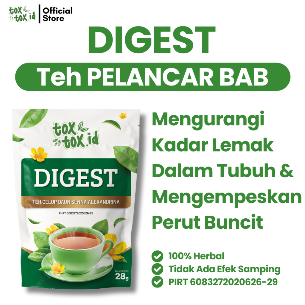 

TOXTOX DIGEST Teh Hijau – Atasi Perut Buncit, Lancarkan BAB & Bakar Lemak
