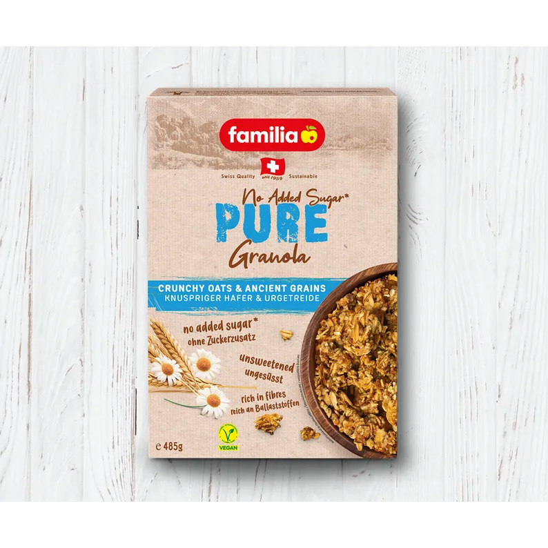 

FAMILIA SWISS Pure Granola No Added Sugar 485gr import granola
