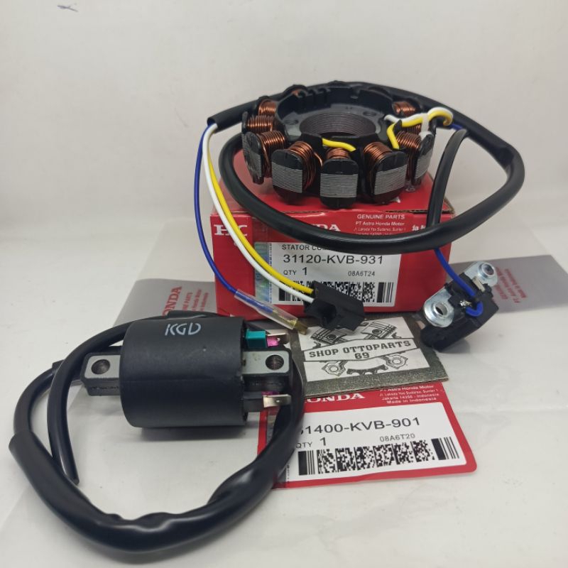 SPULL STATOR ASSY + KOIL KVB HONDA VARIO 110 KARBU SPUL VARIO LAMA ORIGINAL