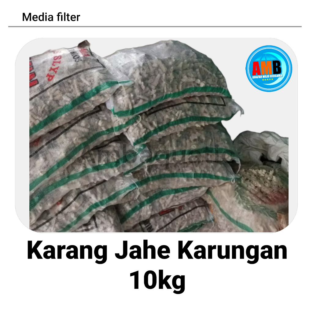Karang Jahe 10kg Media Filter Kolam Ikan Koi / Karang Jahe 1 Karung / Karang Jahe Karungan / Media F