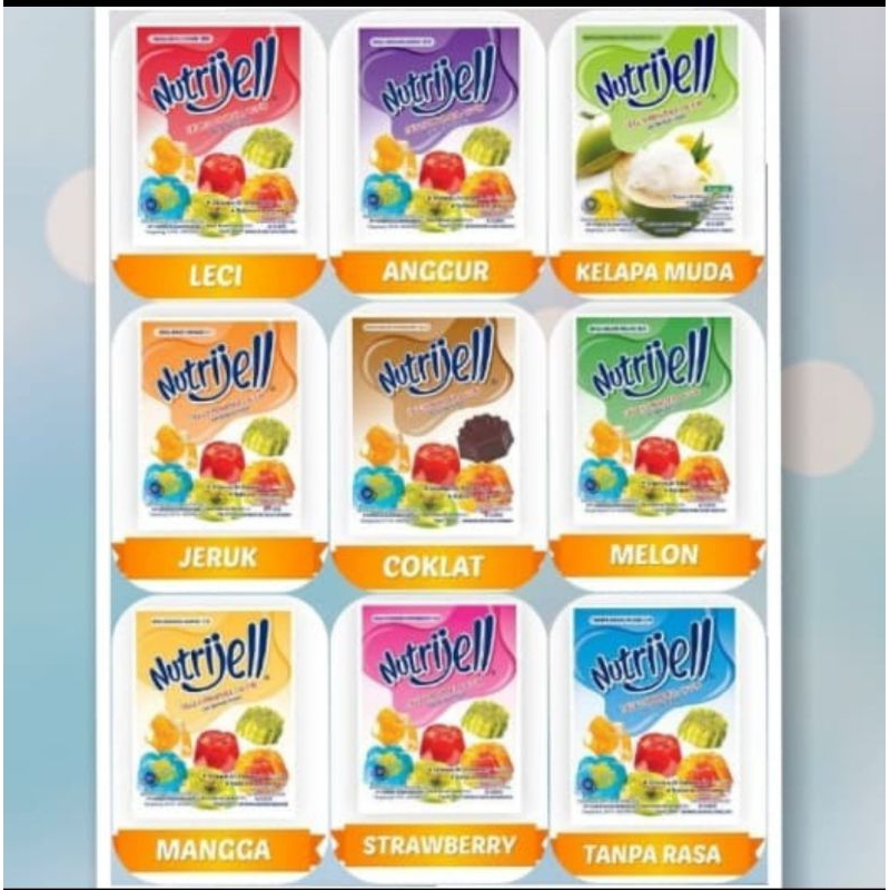 

Nutrijell Nutrigel Nutrijel Agar Ager Jelly Powder Rasa Buah dan Coklat