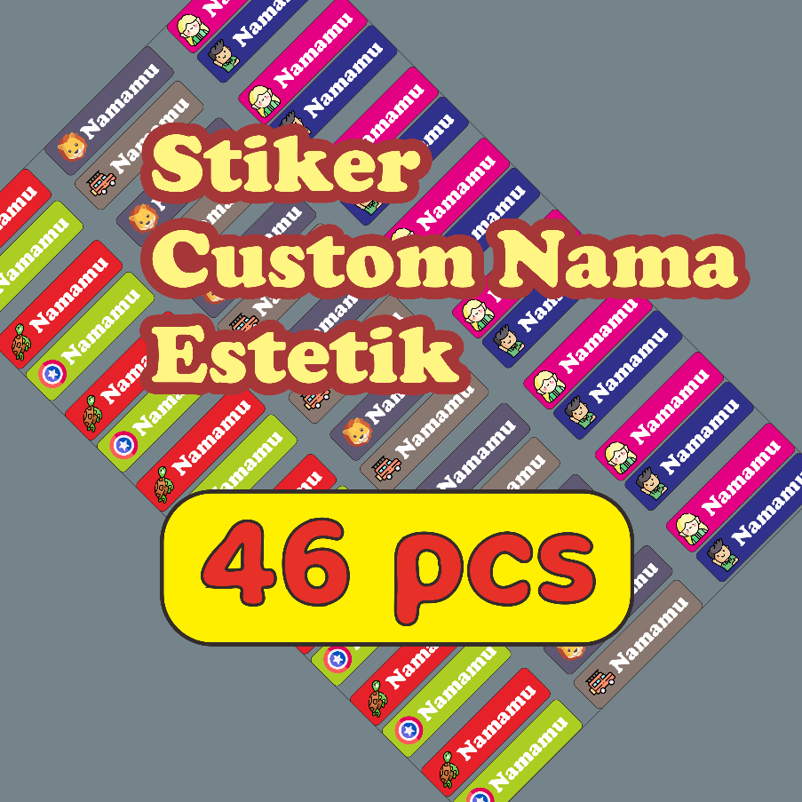 

Custom Sticker Nama Piring Gelas Sendok 46 PCs Sticker Timbul UV DTF ( Full Nama Atau Animasi )