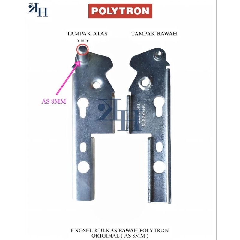 DUDUKAN PINTU KULKAS POLYTRON ORIGINAL / ENGSEL KULKAS / BRACKET PINTU KULKAS
