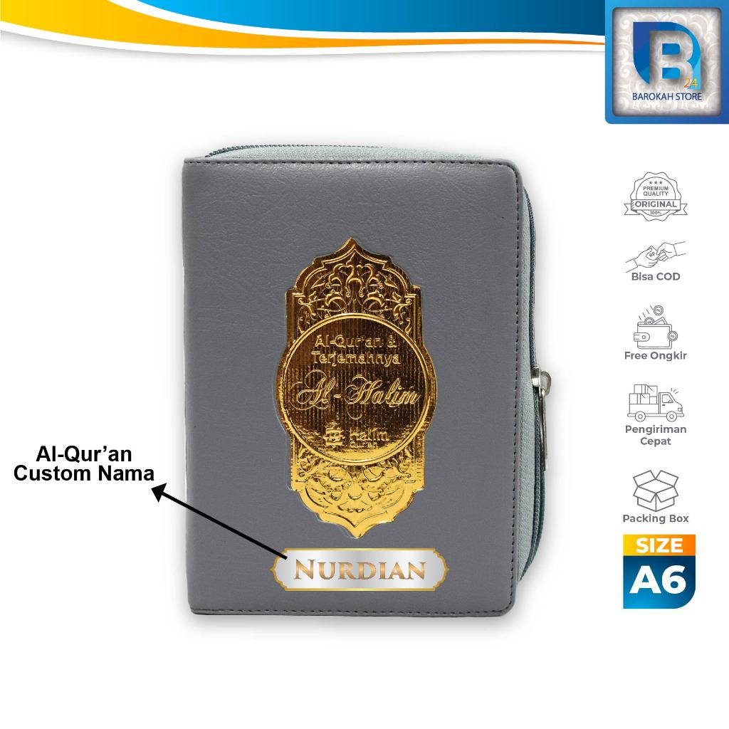 Al Quran Terjemah Al-Halim Rubu’ Qpp Resleting Ukuran A6 Kecil Alquran Mini Rasm Utsmani Terjemahan