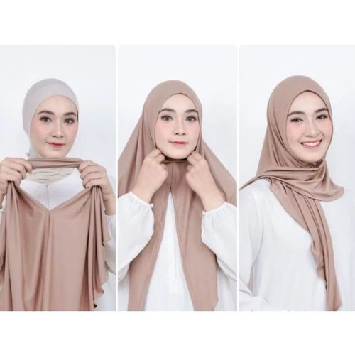 PASHMINA INSTANT JERSEY PREMIUM-KERUDUNG SEGITIGA INTANT NYAMAN ADEM PANJANG WANITA DEWASA