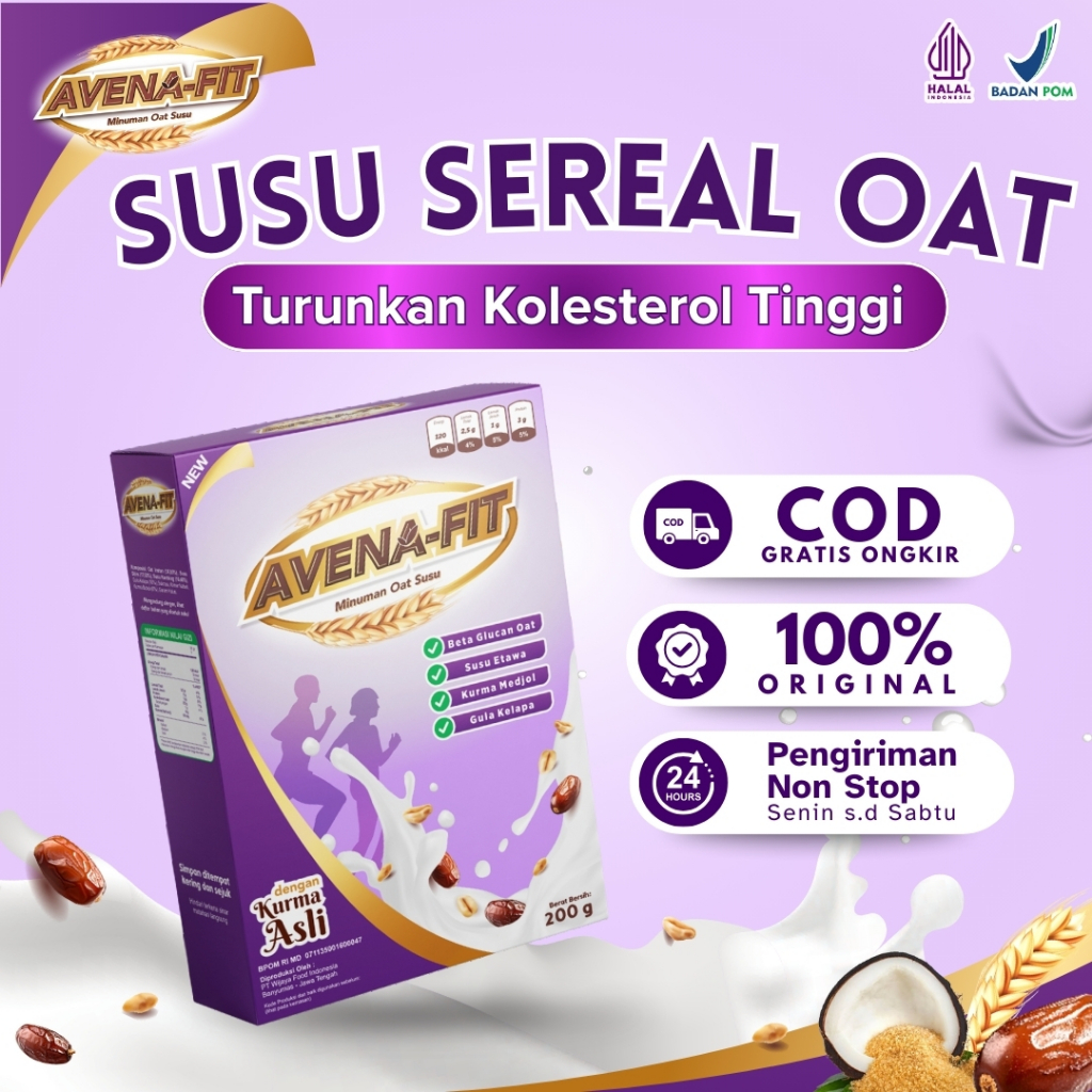 

Avenafit Sereal Sehat Atasi Masalah Kolesterol dan Sehatkan Jantung BPOM 100% Original