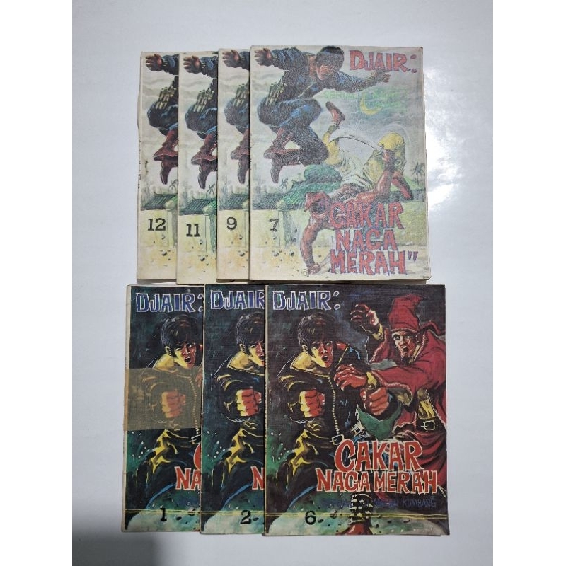 Komik silat jadul asli CAKAR NAGA MERAH (Serial si Macan Kumbang) Jilid 1,2,6,7,9,11,12 Tamat @ 48 h