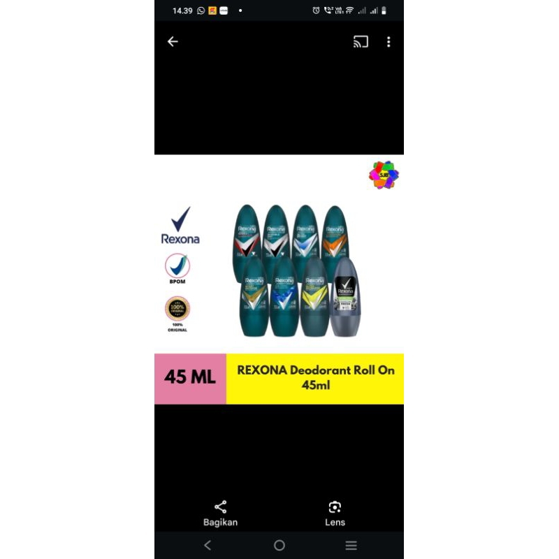 rexona deodorant pria ultra recharger 45 ml