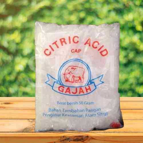 

[Free 1 Lapis Bubble Warp] CITRUN Cap Gajah 50grm X 20pcs / Citric acid / Asam Sitrat [1kg]