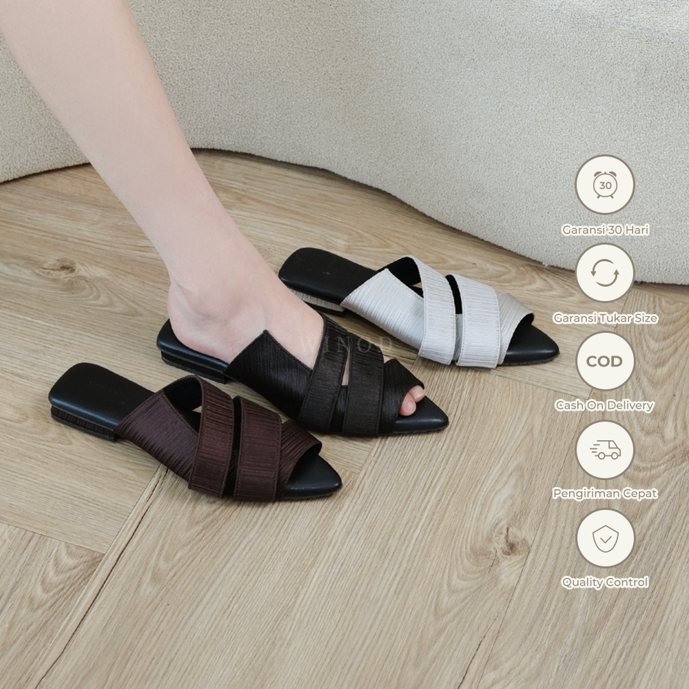 WINOD - Samanta Sandal Slip On Wanita Selop Kerja