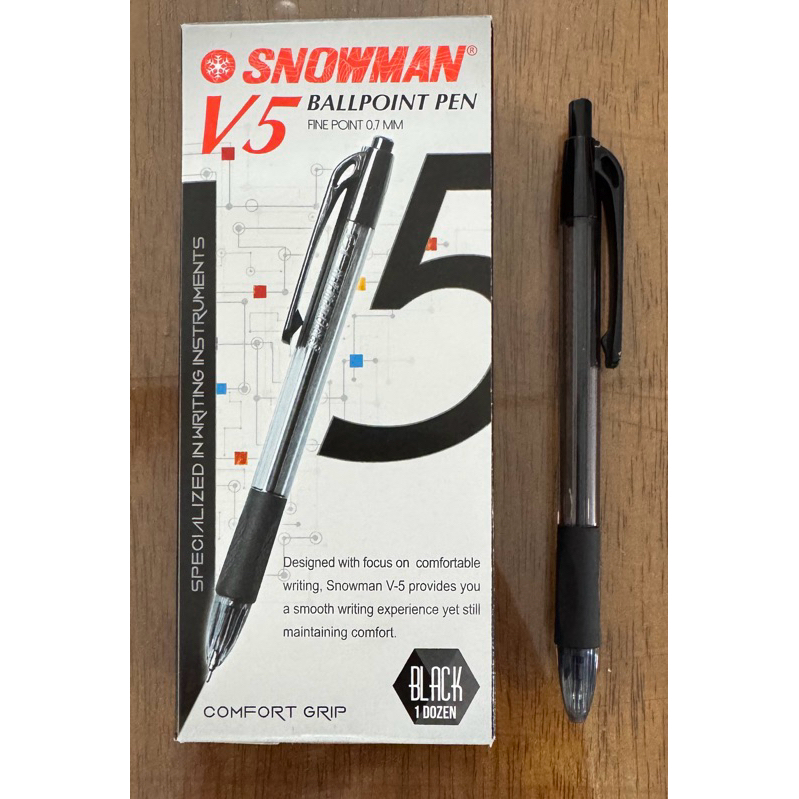 

Pulpen Snowman V5 Hitam